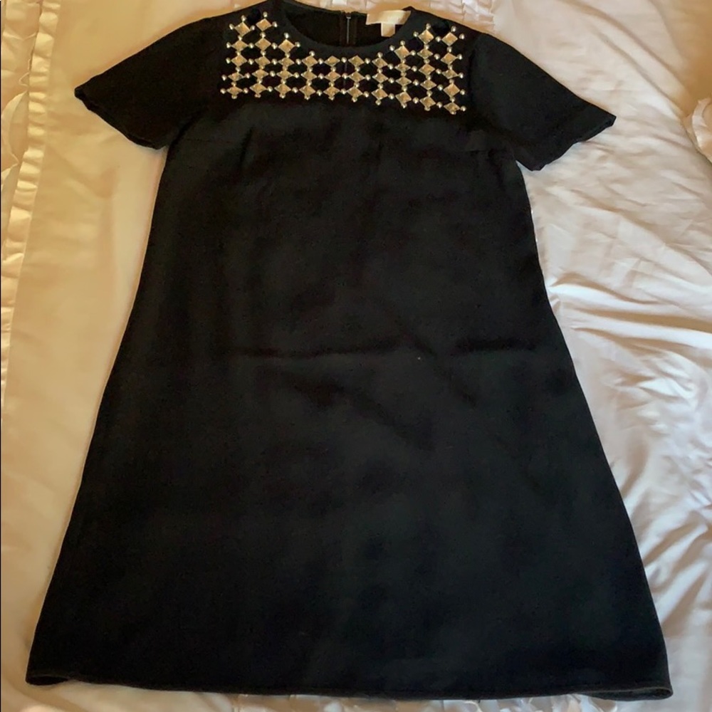 Black Michael Kors short sleeve mini dress